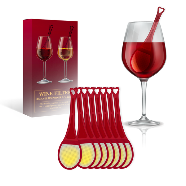 Wine Wand Wine Filters Histamine ＆ Sulfite Remover, the Wand Wine Purifier, Wine Wands Filters - Pack of 8