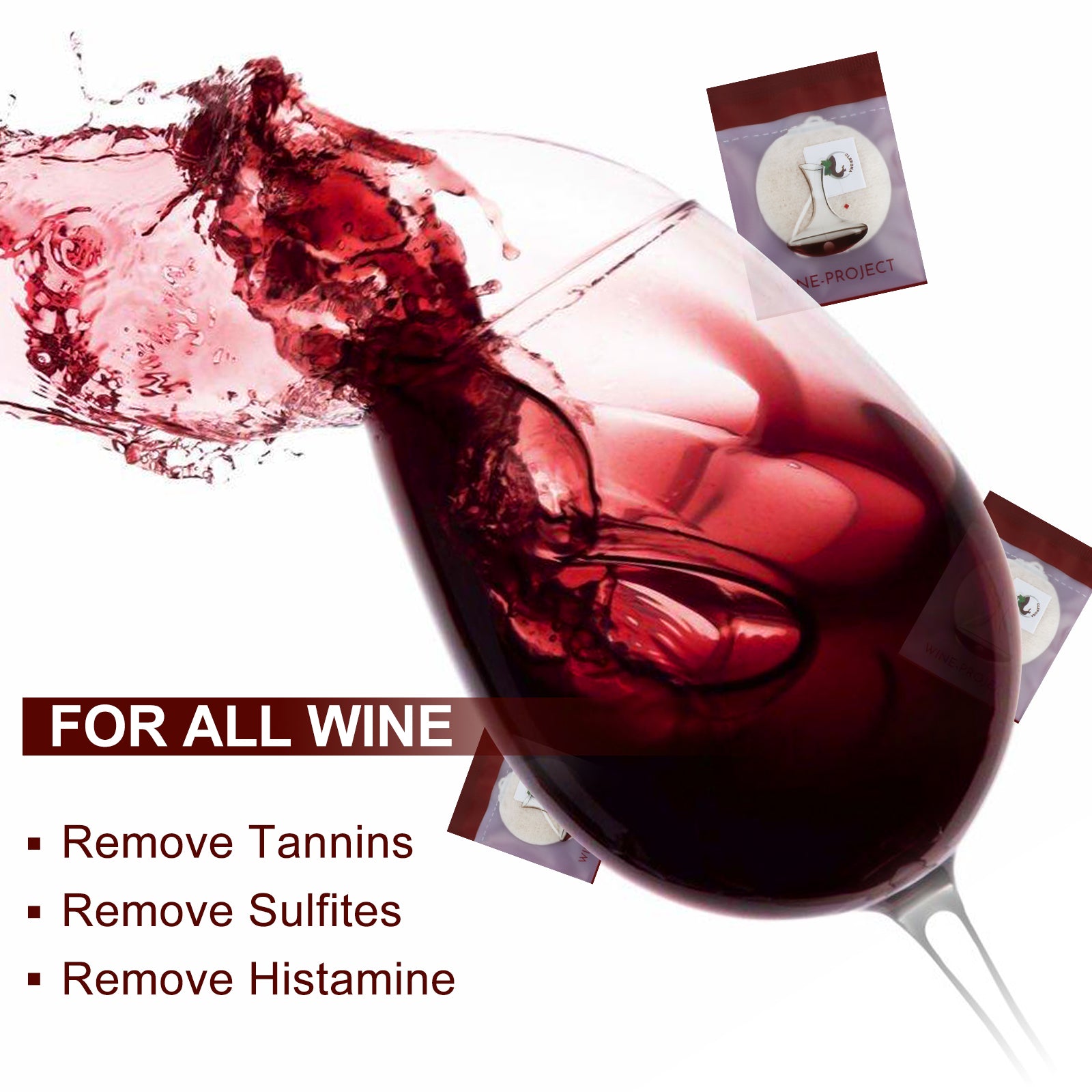 Wine Wand Wine Filters for Histamine and Sulfite Remover, the Wand