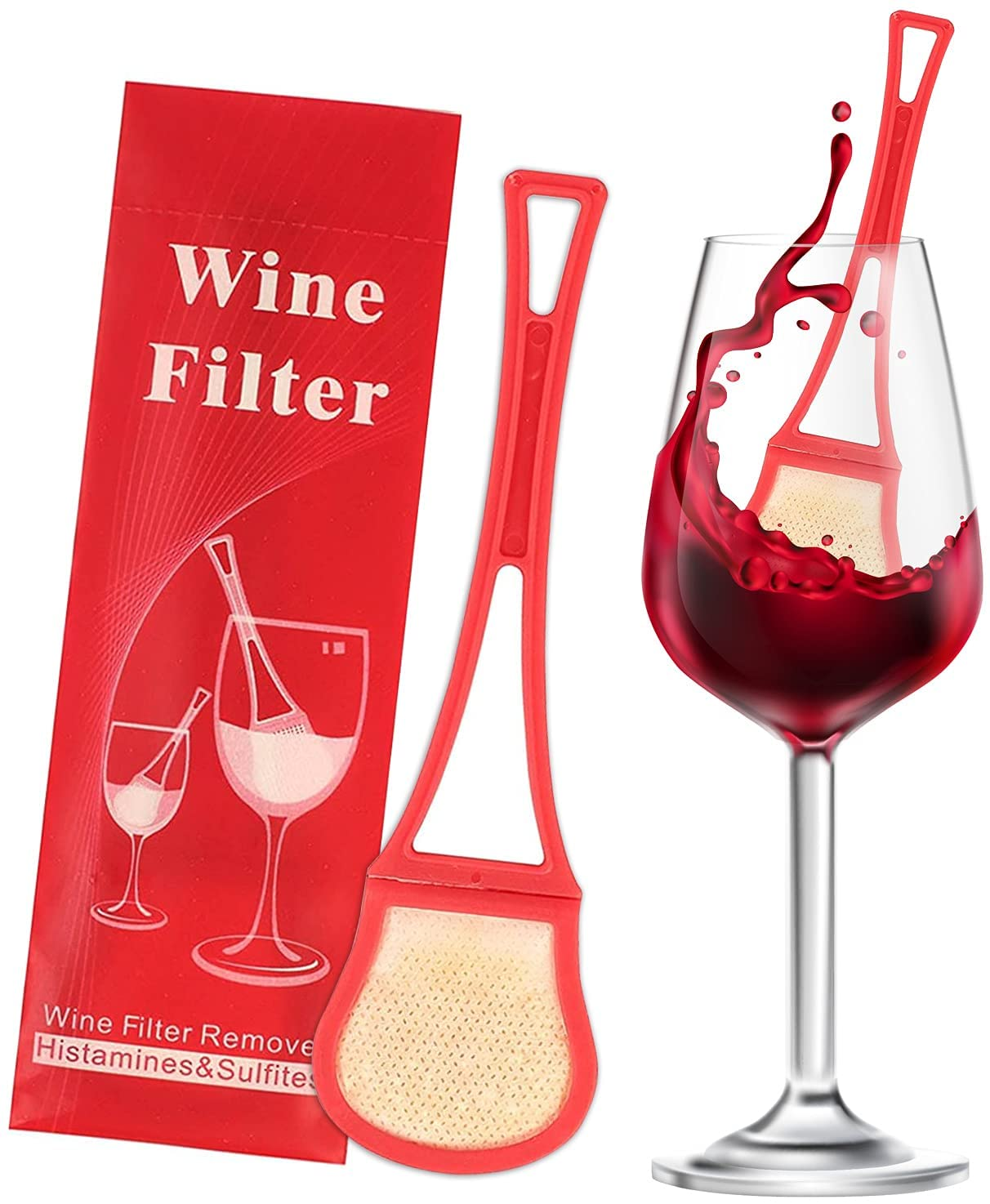 Wine Sulfite Filter To Remove Sulfite And Histamine, Eliminate Headaches, Reduce Wine Allergies(8 Pack)